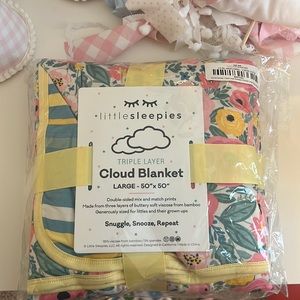 Little Sleepies Secret Garden Cloud Blanket Bamboo